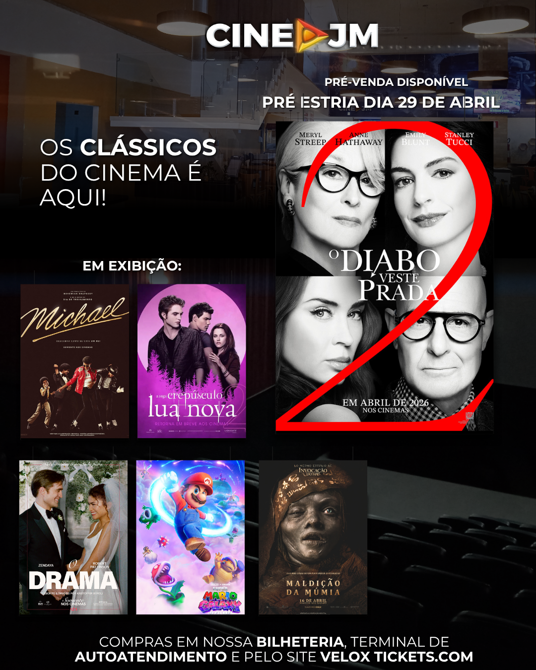 MICHAEL OU DIABO VESTE PRADA 2? QUAL DESSAS ESTREIA TE FARÁ SAIR DE CASA NESSA SEMANA?