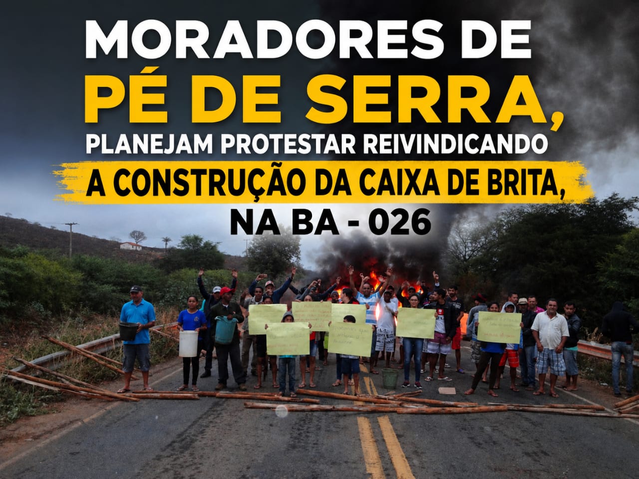 Moradores de Pé de Serra planejam protesto e cobram construção de caixa de brita na Curva da Morte Moradores de Pé de Serra planejam protesto e cobram construção de caixa de brita na Curva da Morte