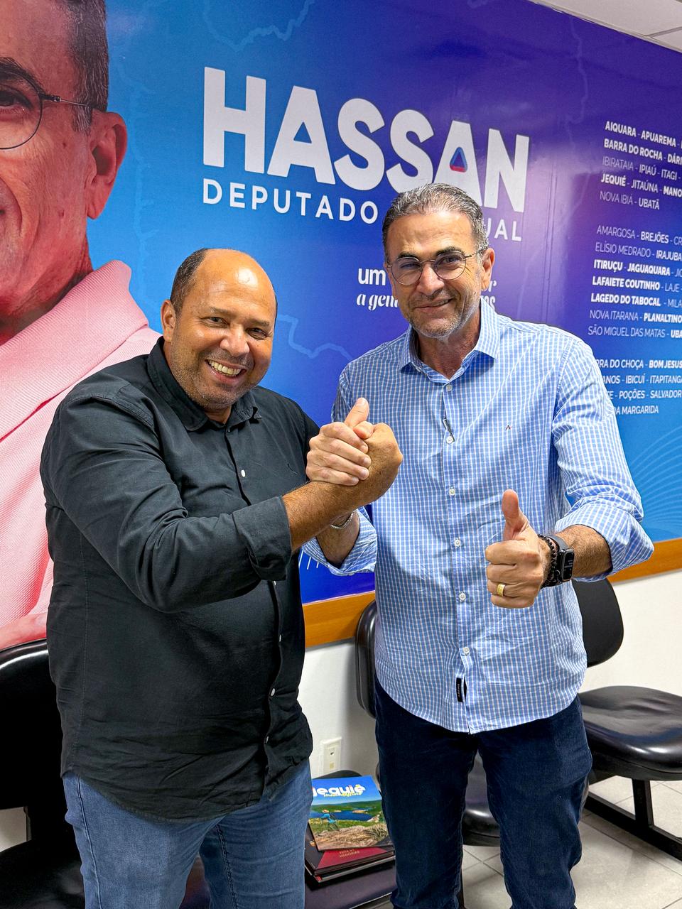Hassan oficializa parceria política com Raimundo do Caldo e fortalece novo eixo político em Jaguaquara